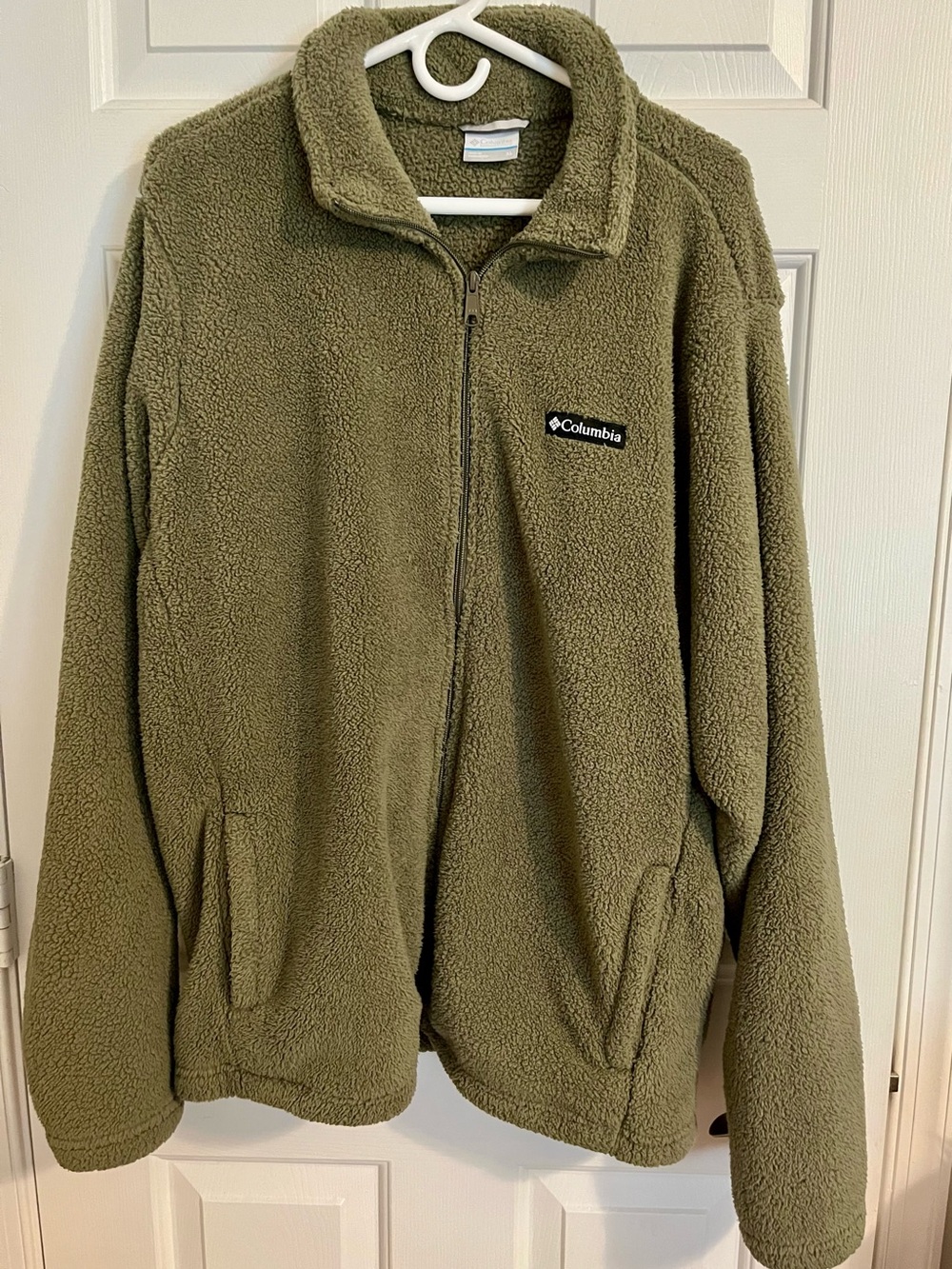 Columbia Olive Green Full-Zip Sherpa Jacket XL